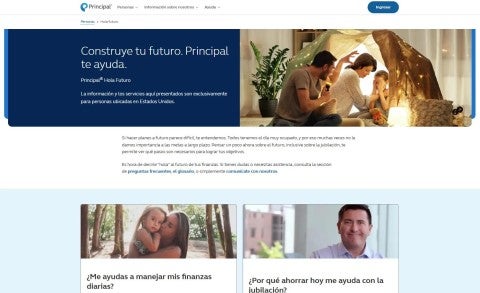 Main landing page of the Hola Futuro web experience for participants. Main landing page of the Hola Futuro web experience for participants.